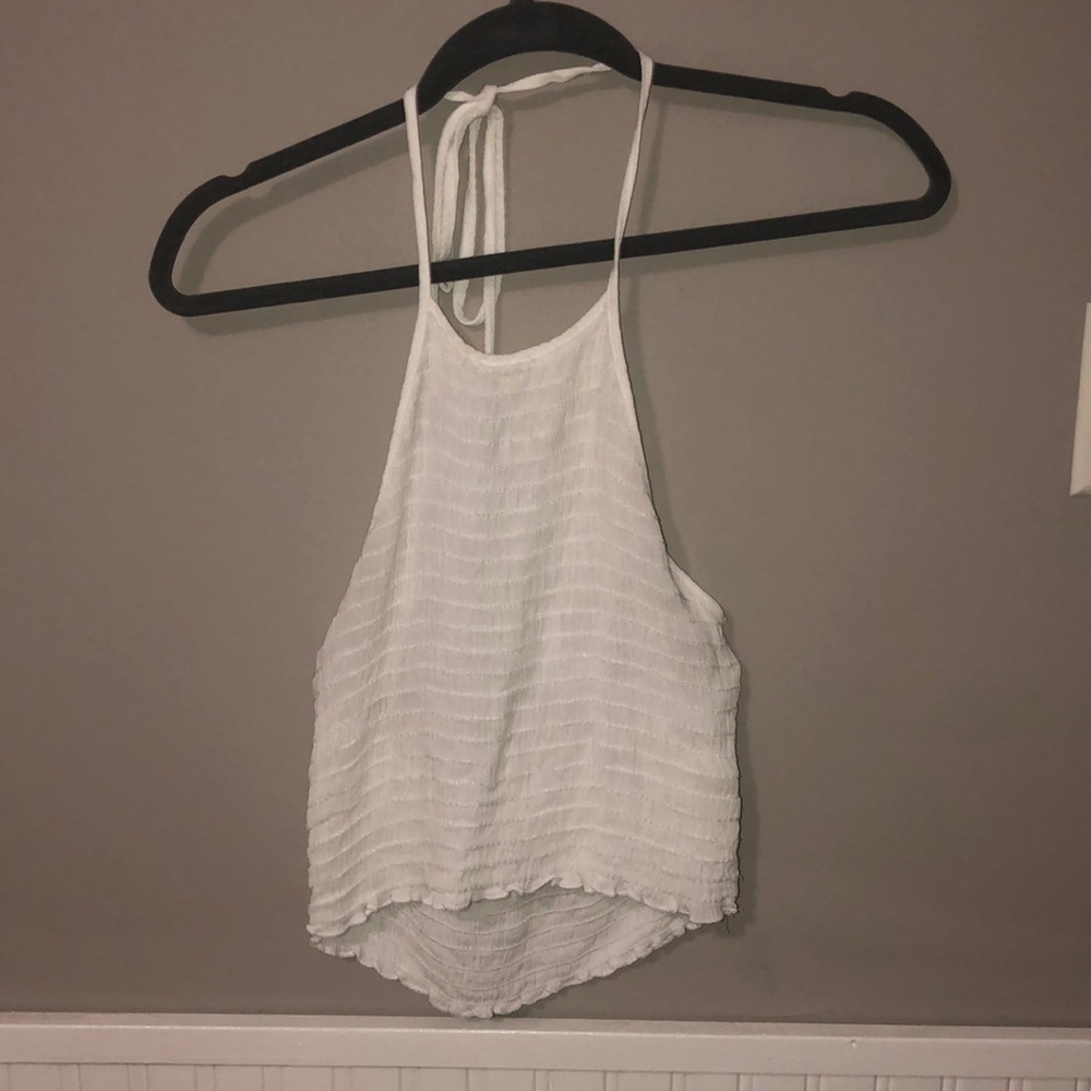 White halter top